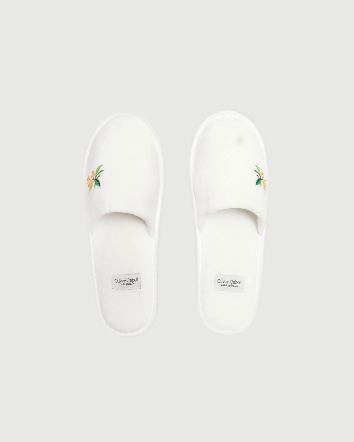LA Capsule Terry Cloth Slippers | Alpine White